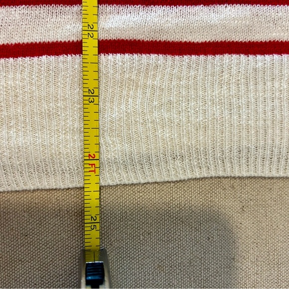 ❤️🤍NWT Vintage Ralph Lauren Sport Ivory/Red Striped Sweater Size M🤍❤️ - Picture 9 of 10